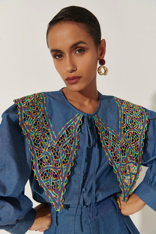Celia B Begona Top Blue