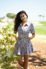 Lavender Floral Print Dress