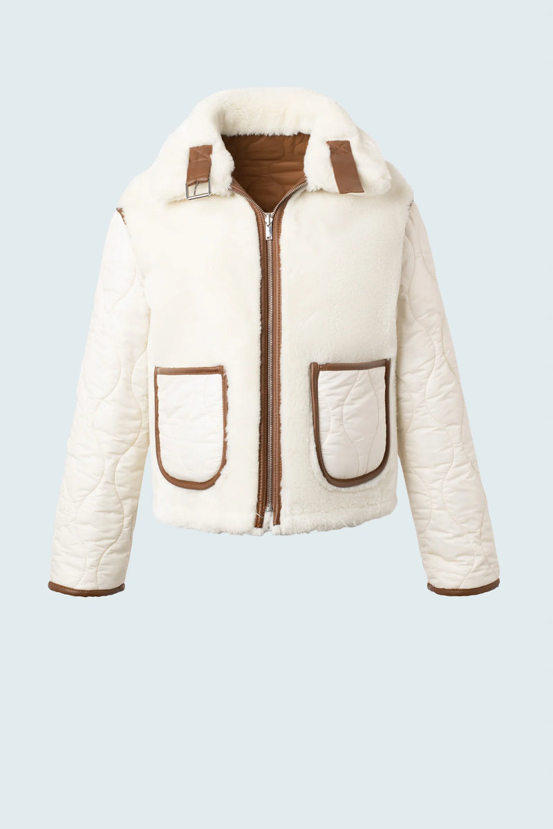 Iris Setlakwe Reversible Sherpa Quilted Jacket