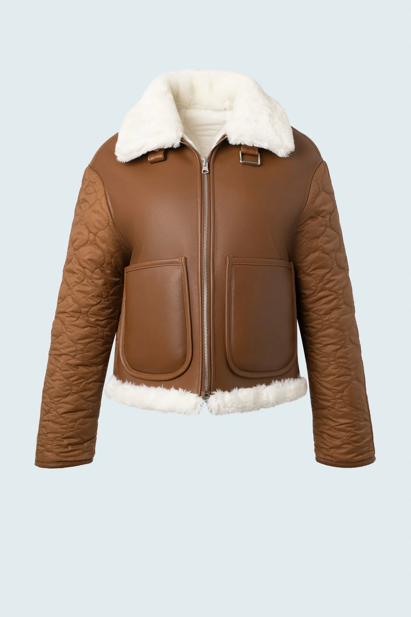 Iris Setlakwe Reversible Sherpa Quilted Jacket