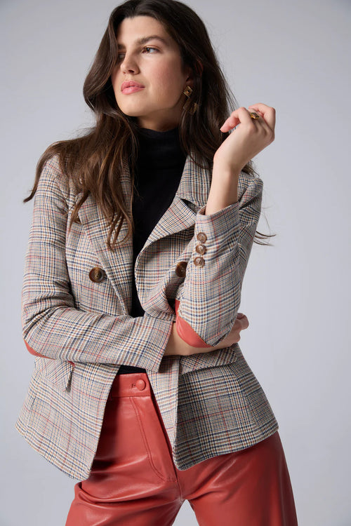 Iris Setlakwe Blazer with Leather Patches