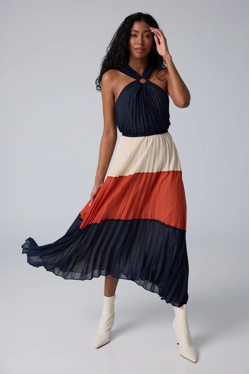 Iris Setlakwe Chiffon Pleated Midi Dress