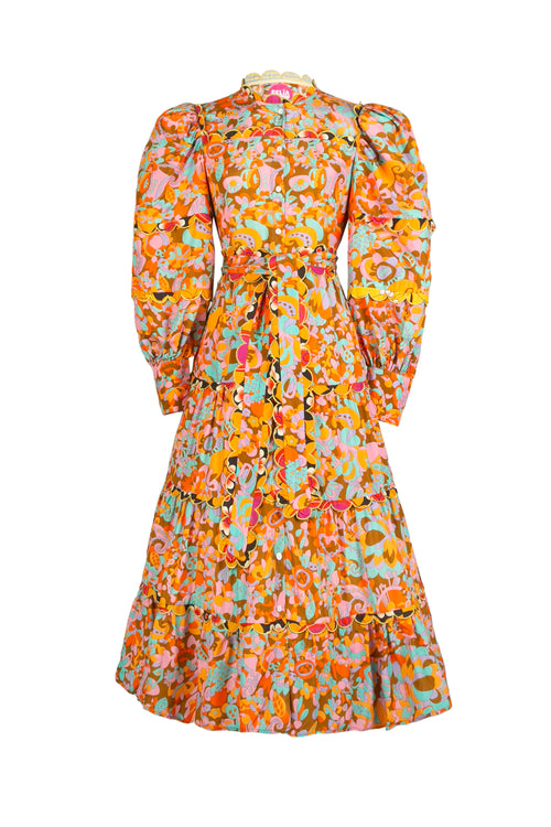 Celia B Gualda Scallop Maxi Dress