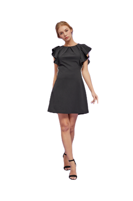 Pearl Stone Cut Out Mini Dress