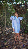Neubryne Sterling Blue Stripe Dress