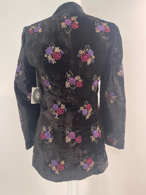 La Fuori Black Velvet Blazer