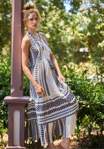 Just Bellina Black Ivory Dress
