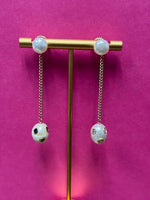 Double Pearl Drop Earrings