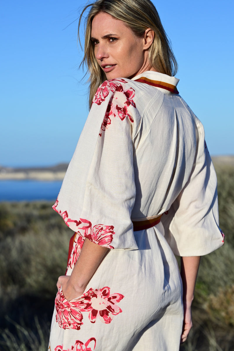 Las Surenas Flower Tiger Tunic Dress