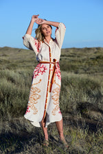 Las Surenas Flower Tiger Tunic Dress
