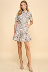 Lavender Floral Print Dress