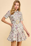 Lavender Floral Print Dress