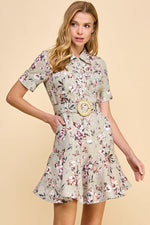 Lavender Floral Print Dress