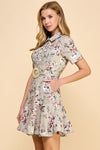 Lavender Floral Print Dress