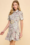 Lavender Floral Print Dress
