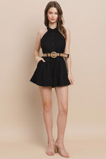 Black Halter Romper
