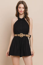 Black Halter Romper