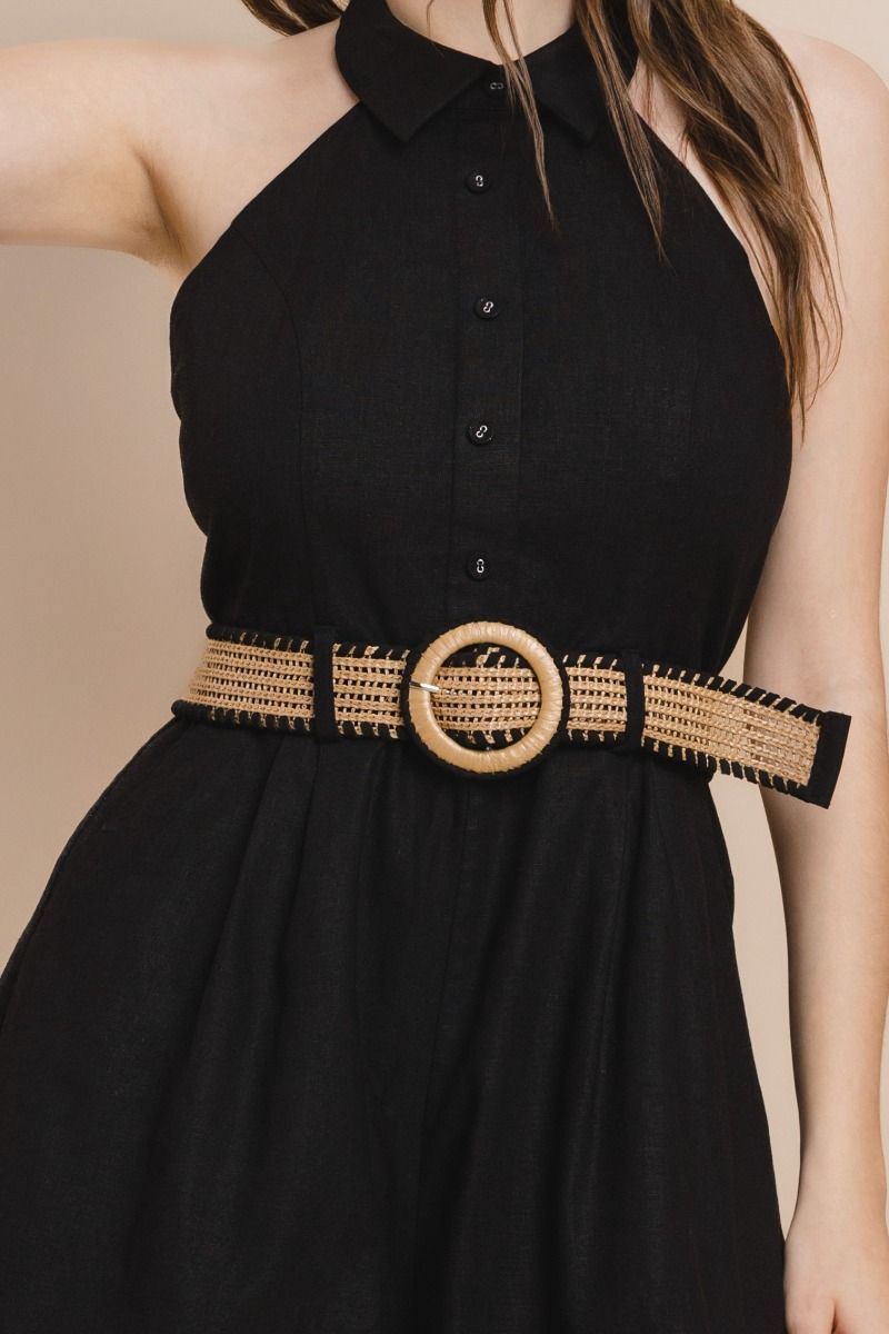 Black Halter Romper