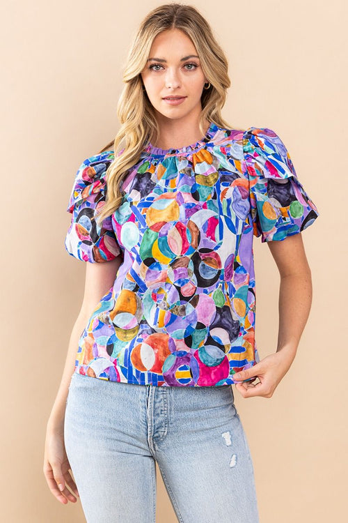 Abstract Print Top