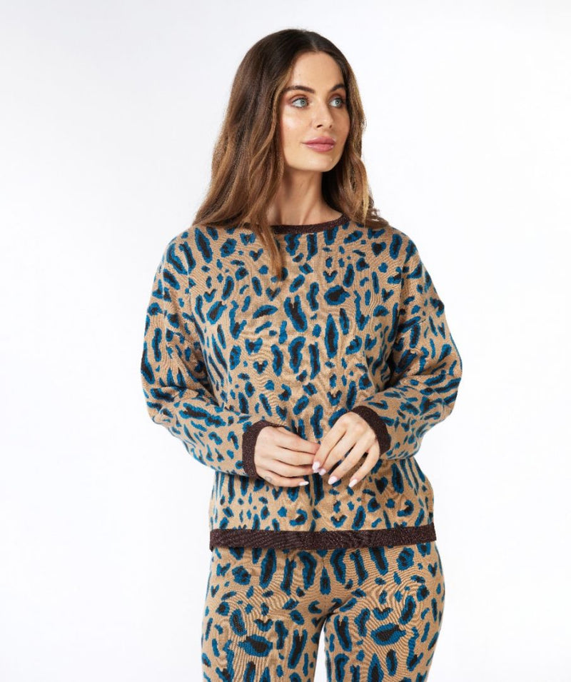 Jacquard Leopard Sweater