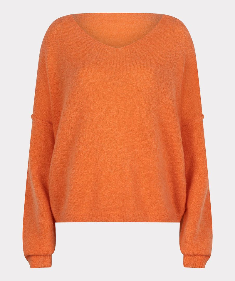 Orange V-Neck Sweater