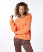 Orange V-Neck Sweater