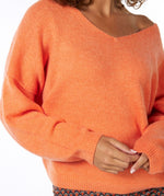 Orange V-Neck Sweater