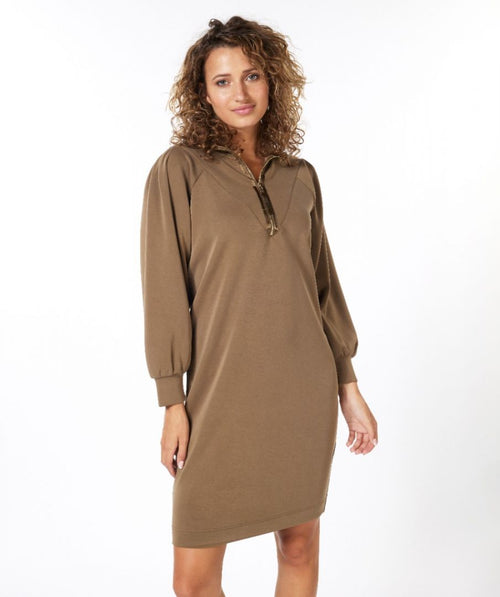Eqsualo Army Green Pullover Dress