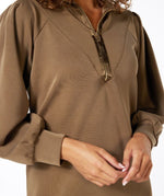 Eqsualo Army Green Pullover Dress
