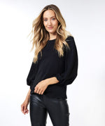 Esqualo Black Twist Sleeve Sweater