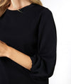 Esqualo Black Twist Sleeve Sweater