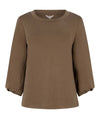 Army Green Twist Sleeve Sweater