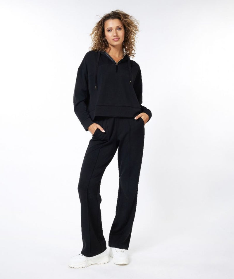 Esqualo Black Flare Trouser