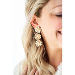 Polished Flower Drop Dangle