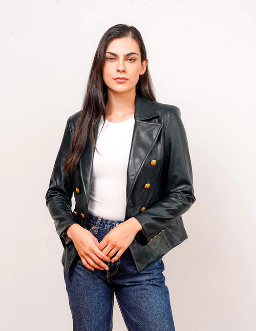 Nico Vegan Leather Blazer