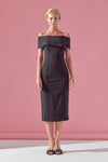 Twisted Off the Shoulder Midi Dress