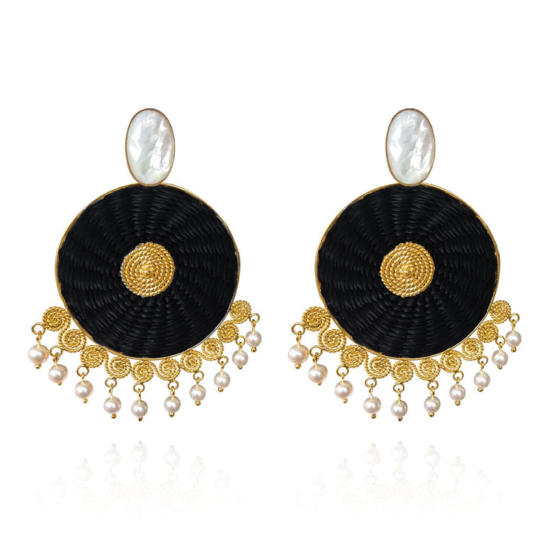 Iraca Black Rhapsody Earrings