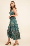 THML Abstract Halter Maxi Dress
