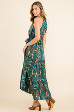 THML Abstract Halter Maxi Dress