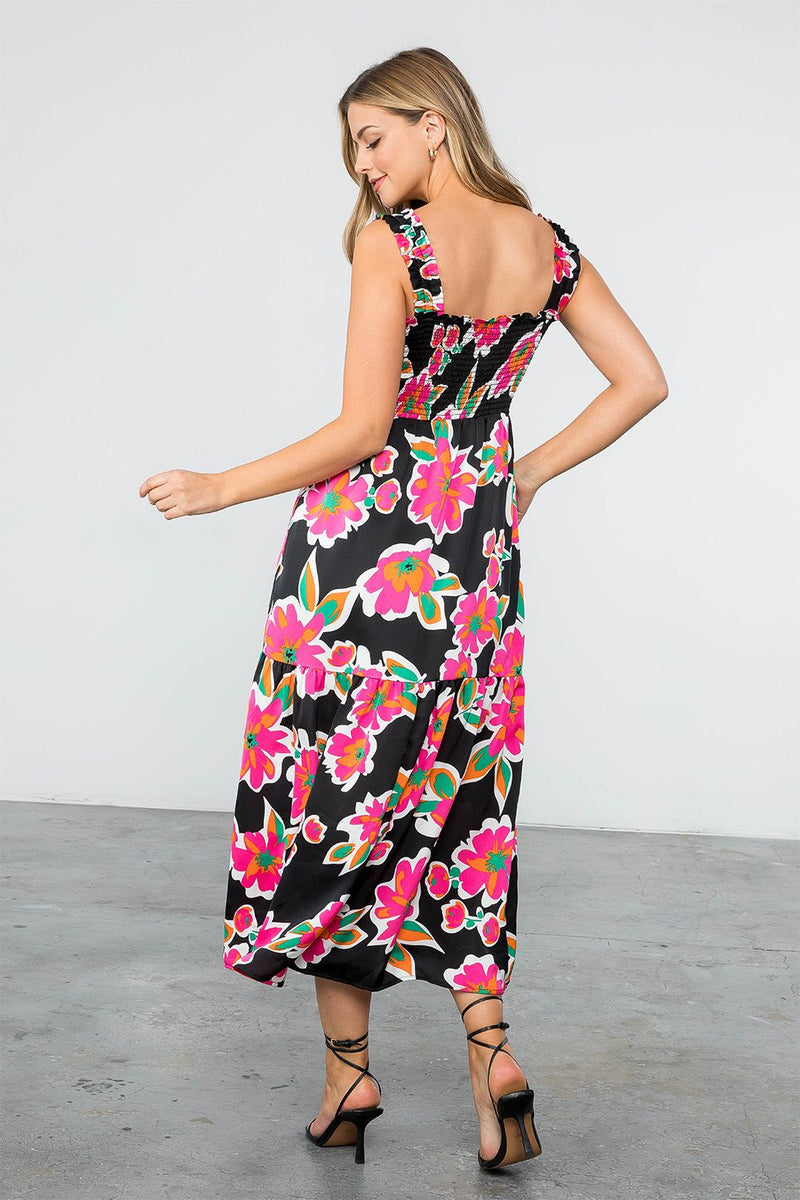 Floral Smocked Maxi Dress