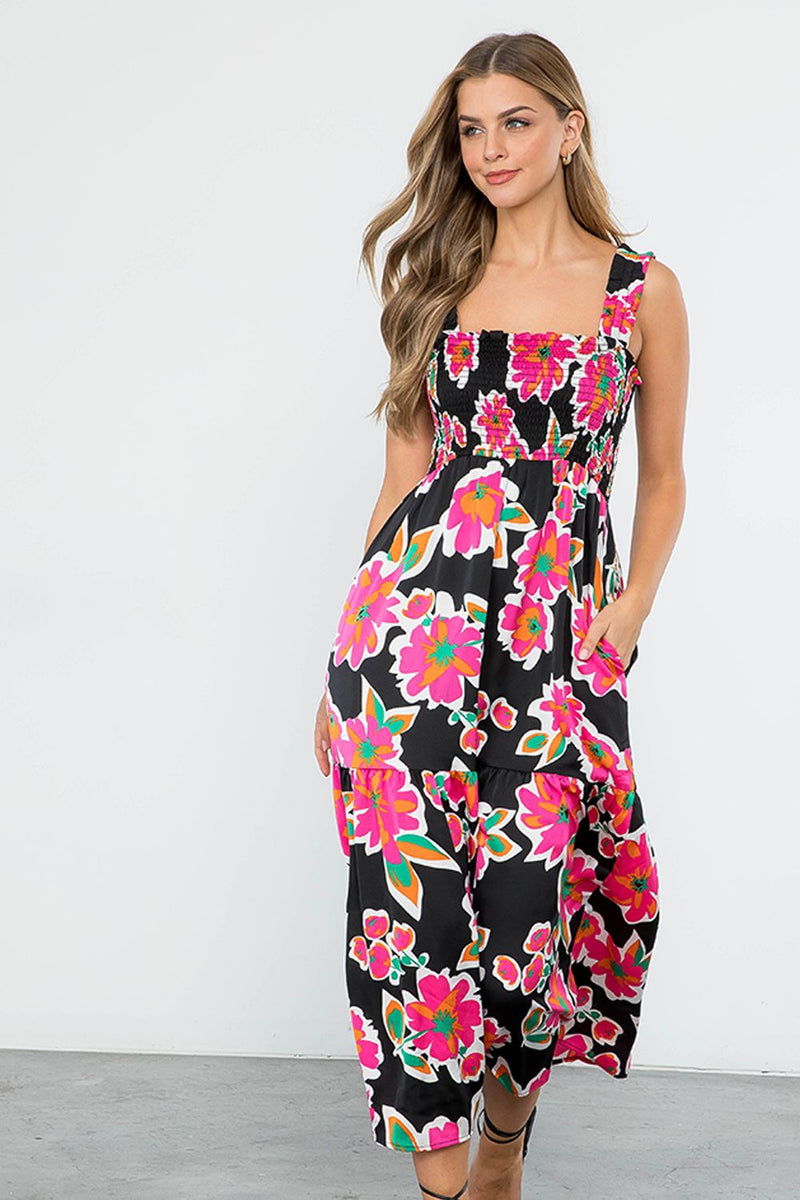 Floral Smocked Maxi Dress