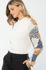 Leopard Sleeve Top