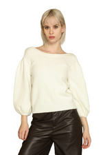 Jewelry Button Reversable Top or Cardigan- Ivory