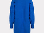 Blue Cable Knit Sweater Dress