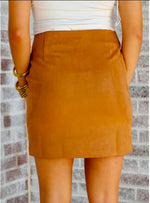THML Colorblocked Suede Skirt