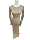 Gold Mesh Long Sleeve Dress