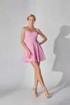 Pink Tweed Mini Dress