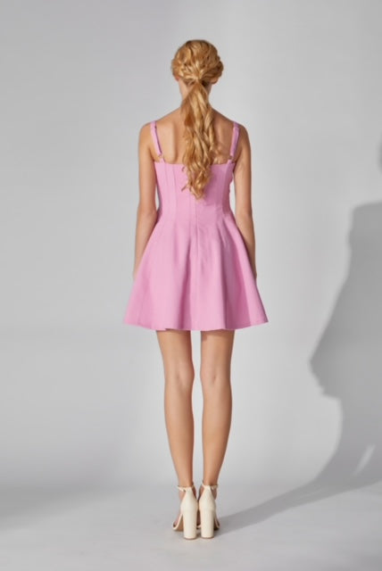 Pink Tweed Mini Dress