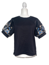 Flower Puff Sleeve T- Shirt