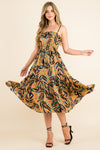 Tiered Print Dress with Pockets